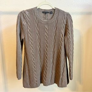 Jeanne Pierre Tan Brown Knit Pullover Sweater